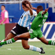 Argentina’s Gabriel Bastituta and Nigeria’s Michael Emenalo in a game during the 1994 World Cup.